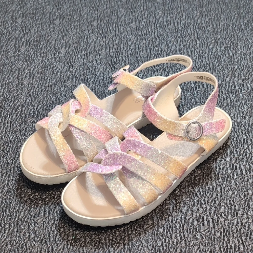 Children's Place Rainbow Glitter Sandals Shoes
